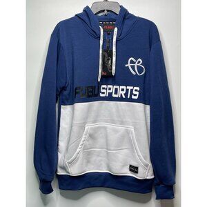 Vintage FUBU Sports Two-Tone Pullover 1/4 Zip Hoodie Y2K Size L